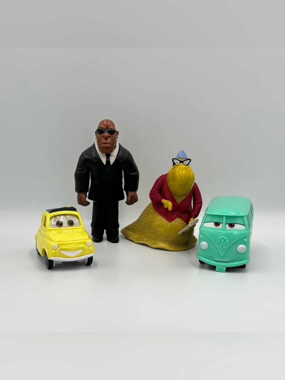 Y2K Disney Mcdonalds Toy Lot Cars Luigi Fillmore Mr Bubbles Monsters Inc Mrs Roz